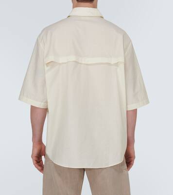 Oversized cotton-blend shirt | Lemaire