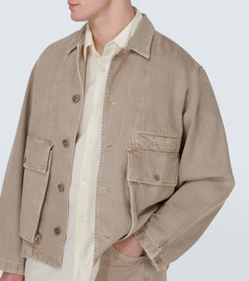 Oversized cotton-blend shirt | Lemaire