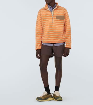 Kragi striped cotton half-zip sweater | Ranra