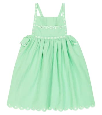 Embroidered linen and cotton dress | Stella McCartney Kids