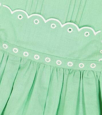 Embroidered linen and cotton dress | Stella McCartney Kids