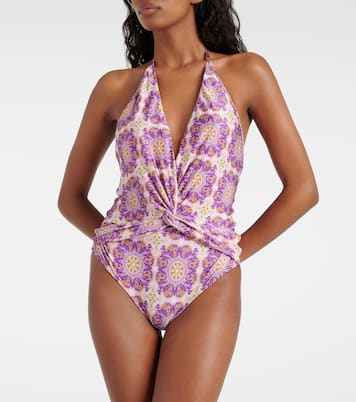 Bedruckter Badeanzug Exotic Coral | Adriana Degreas