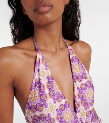 Bedruckter Badeanzug Exotic Coral | Adriana Degreas