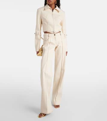 Cropped-Jacke Tuxis aus Denim | Aya Muse