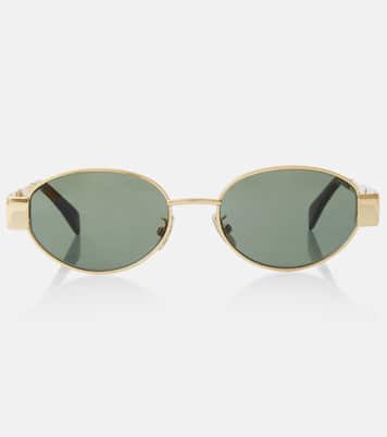 Triomphe Metal 01 oval sunglasses | Celine Eyewear