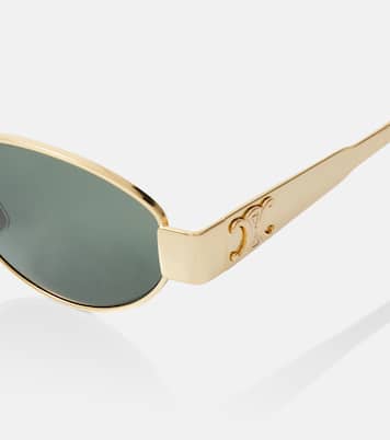 Triomphe Metal 01 oval sunglasses | Celine Eyewear