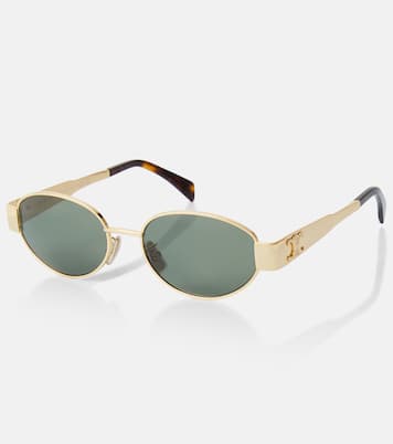 Triomphe Metal 01 oval sunglasses | Celine Eyewear