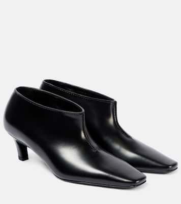 Wide Shaft leather ankle boots | Toteme