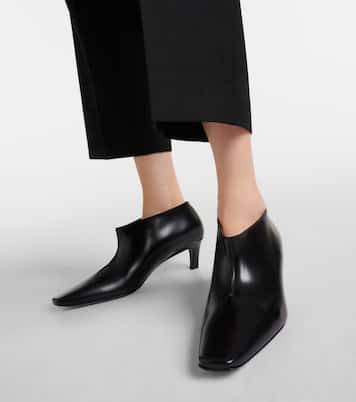 Wide Shaft leather ankle boots | Toteme