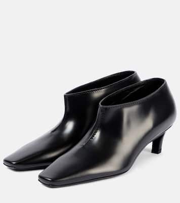 Wide Shaft leather ankle boots | Toteme