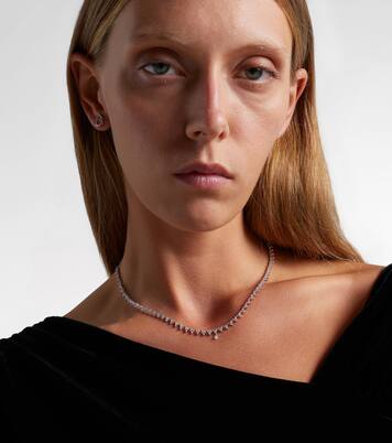 Collar tenis de oro blanco de 18 ct con diamantes | Persée