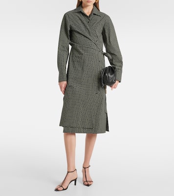 Robe portefeuille White Label Lane en coton à carreaux | Proenza Schouler