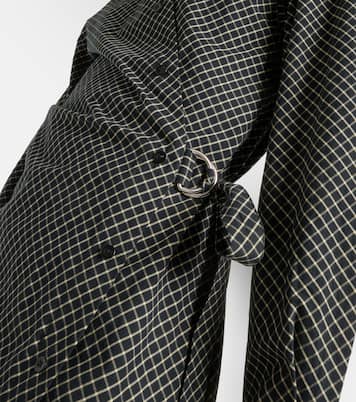 Robe portefeuille White Label Lane en coton à carreaux | Proenza Schouler