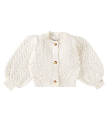 Baby Zinne wool and cotton-blend cardigan | Donsje