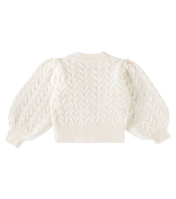 Baby Zinne wool and cotton-blend cardigan | Donsje