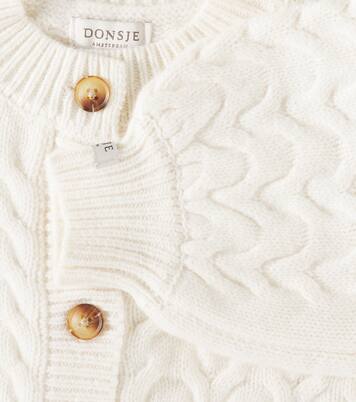 Baby Zinne wool and cotton-blend cardigan | Donsje