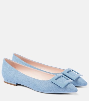 Gommettine Ball denim ballet flats | Roger Vivier