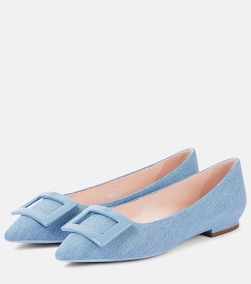 Gommettine Ball denim ballet flats | Roger Vivier