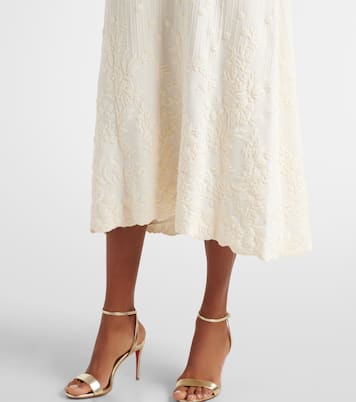 Embroidered cady midi dress | Elie Saab