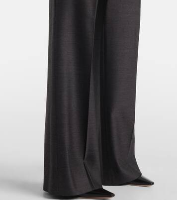 Pantalones anchos de lana con paneles | Victoria Beckham