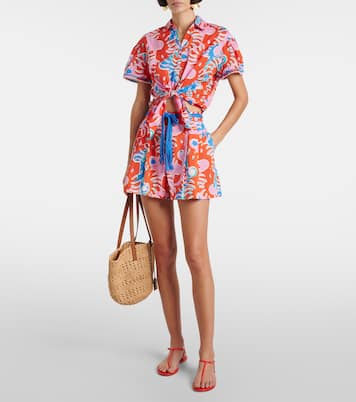 Chantal printed cotton shorts | Poupette St Barth