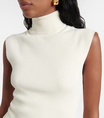 Draped turtleneck jersey maxi dress | Victoria Beckham