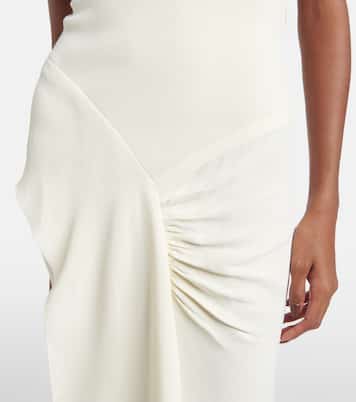 Draped turtleneck jersey maxi dress | Victoria Beckham