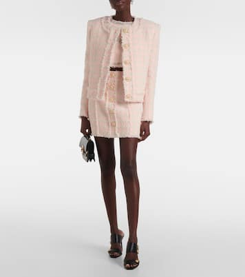 Checked tweed miniskirt | Balmain