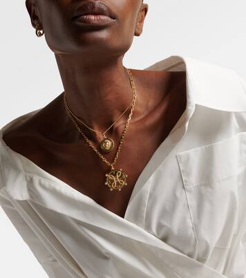 Strength Medium 18kt gold pendant with diamond | FoundRae