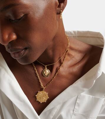 Strength Medium 18kt gold pendant with diamond | FoundRae