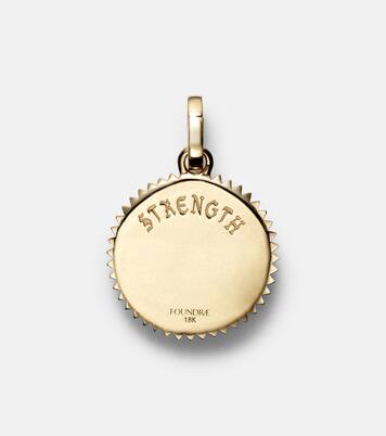 Strength Medium 18kt gold pendant with diamond | FoundRae