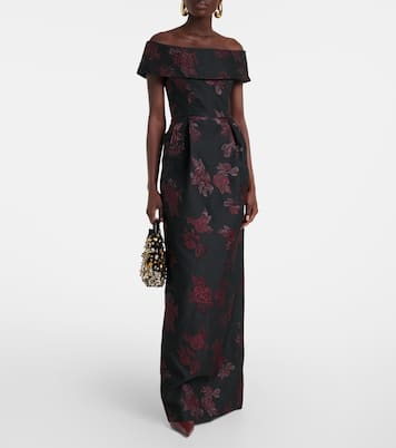 Abito lungo Florentina con scollo bardot | Rebecca Vallance