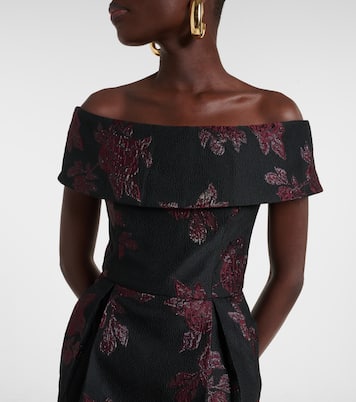 Abito lungo Florentina con scollo bardot | Rebecca Vallance