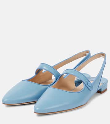 Campariflatsli leather slingback flats | Manolo Blahnik