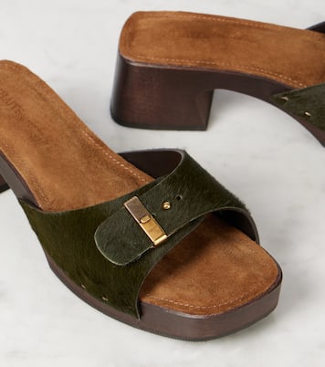 Britt 25 calf hair clogs | Khaite
