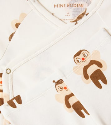 Baby printed cotton bodysuit and pants set | Mini Rodini