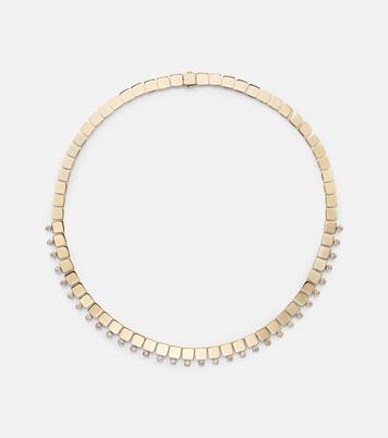 18kt gold necklace with diamonds | Ileana Makri