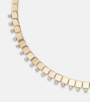 18kt gold necklace with diamonds | Ileana Makri