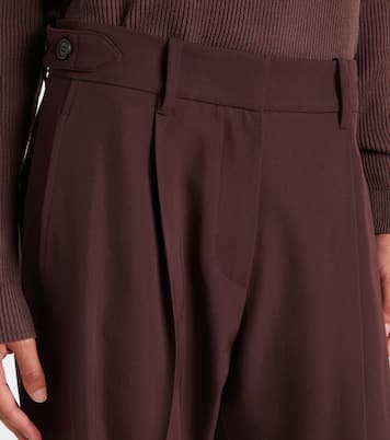 Pantalones rectos de lana y algodón | Brunello Cucinelli