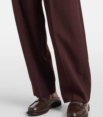 Pantalones rectos de lana y algodón | Brunello Cucinelli