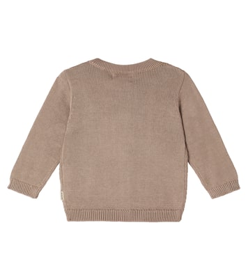 Baby - Cardigan Bjørn in cotone | Wheat