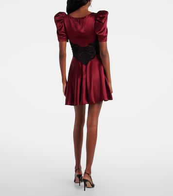 Vestido de cóctel de seda con encaje | Rodarte