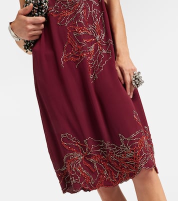 Abito sottoveste in seta con perline | Dries Van Noten