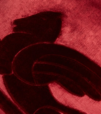 Pegaso embroidered velvet cushion | Etro