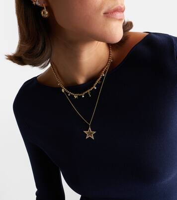 Collana Icon Wallpaper Star in oro 14kt con diamanti | Sydney Evan