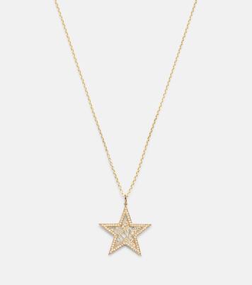 Collana Icon Wallpaper Star in oro 14kt con diamanti | Sydney Evan