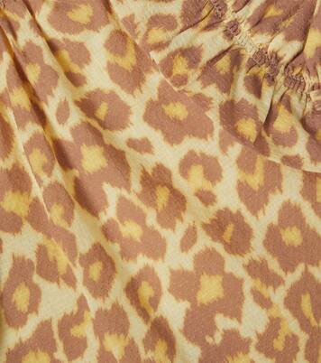 Top de algodón con estampado de leopardo y volantes | Zimmermann Kids