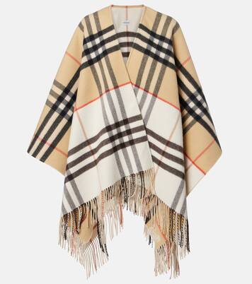 Burberry Check cashmere and wool shawl | Burberry
