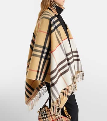 Burberry Check cashmere and wool shawl | Burberry
