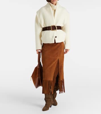 Fringed suede midi skirt | Polo Ralph Lauren